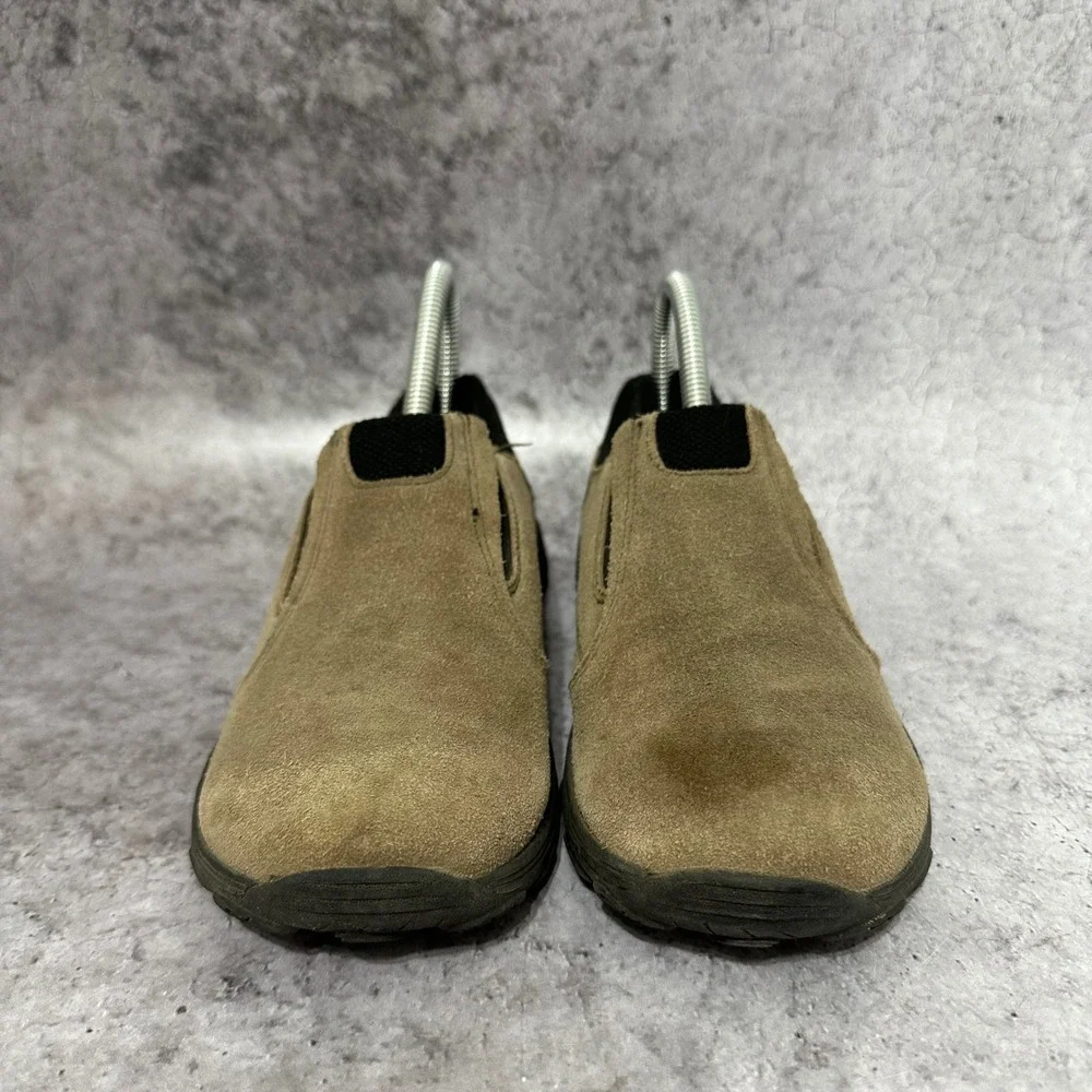 Merrell Novica Moc Kids 4.5W Brown Suede Leather Slip On Loafers Shoes